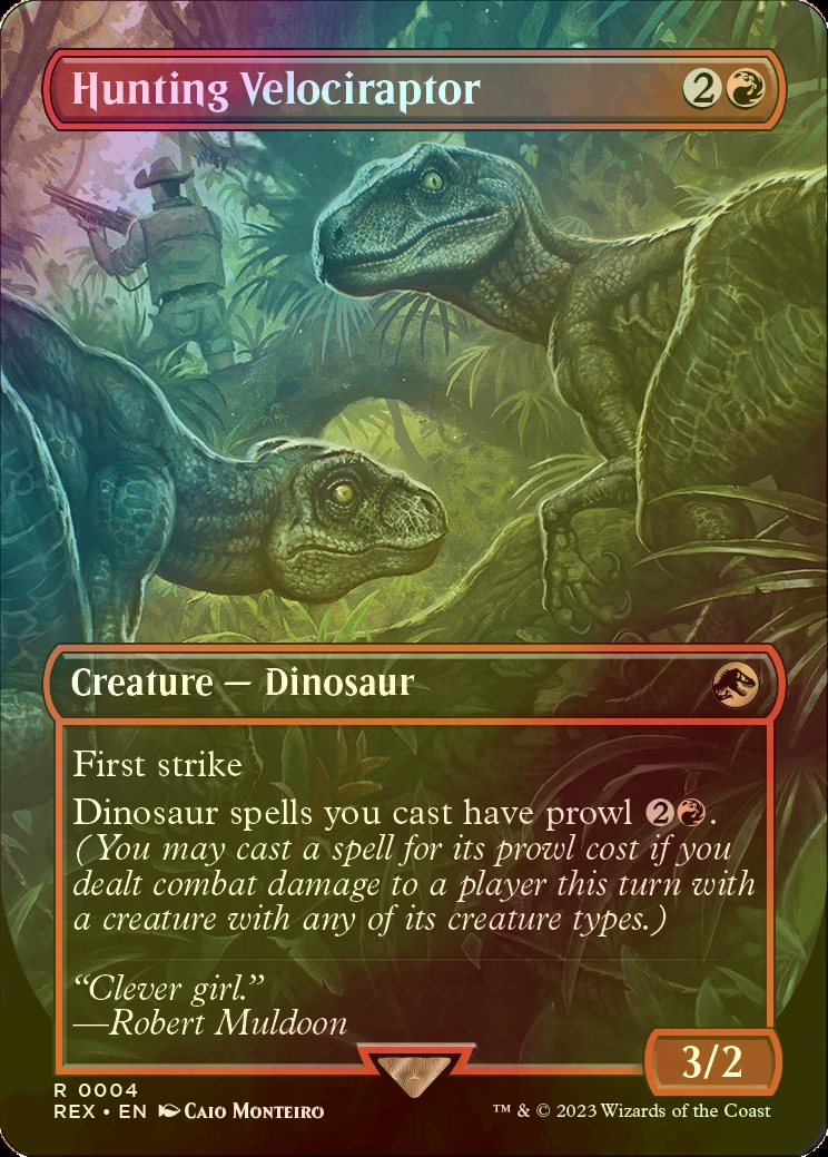 m8294 REX 004 foil 狩りをするヴェロキラプトル FOIL] 狩りをする