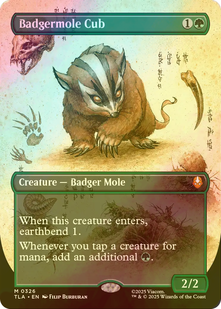 mtg アナグマモグラの仔ボーダーレス版1枚 MTG アナグマモグラの仔