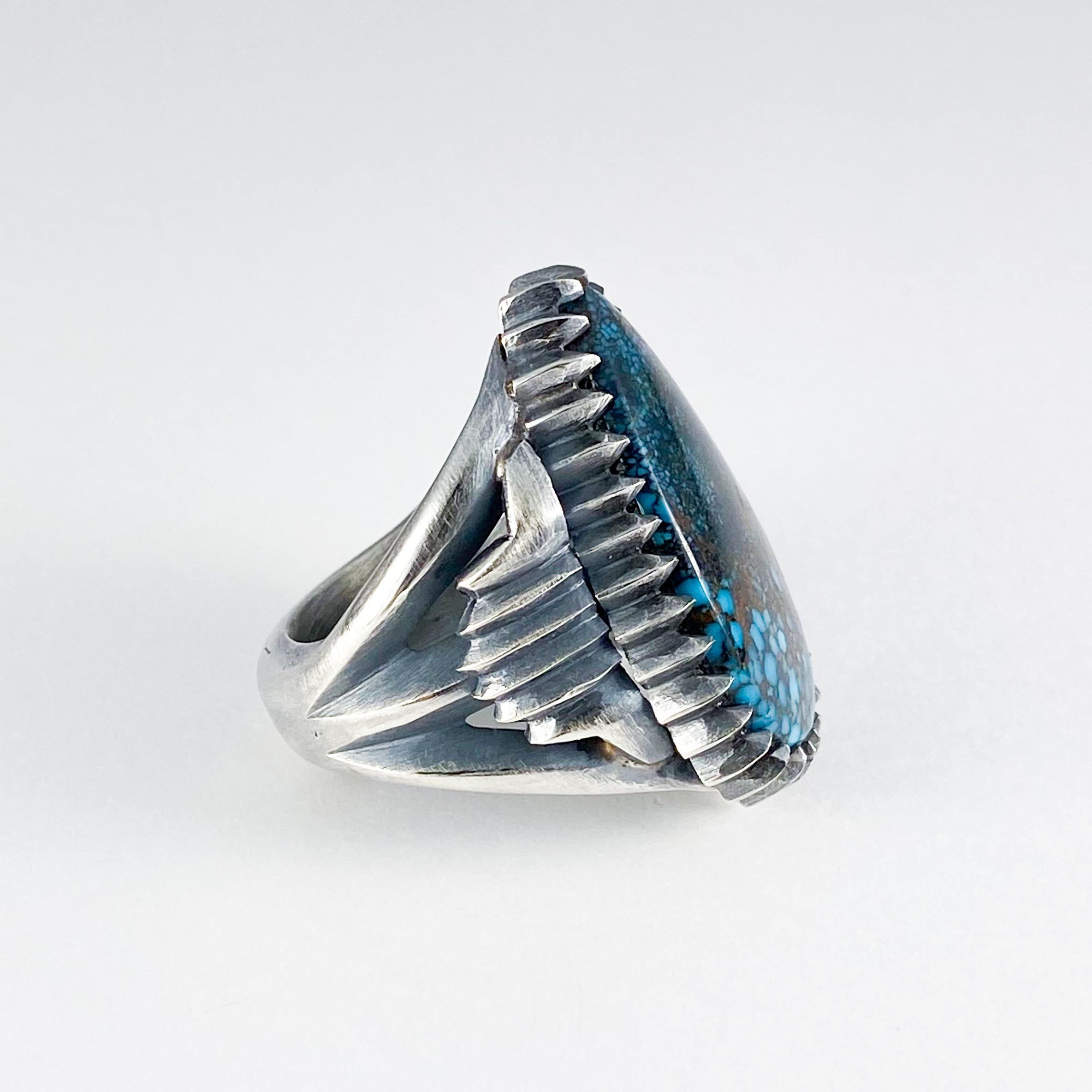 Apache Blue Original Yasu-bezel ring 271 | ターコイズ・メンズ