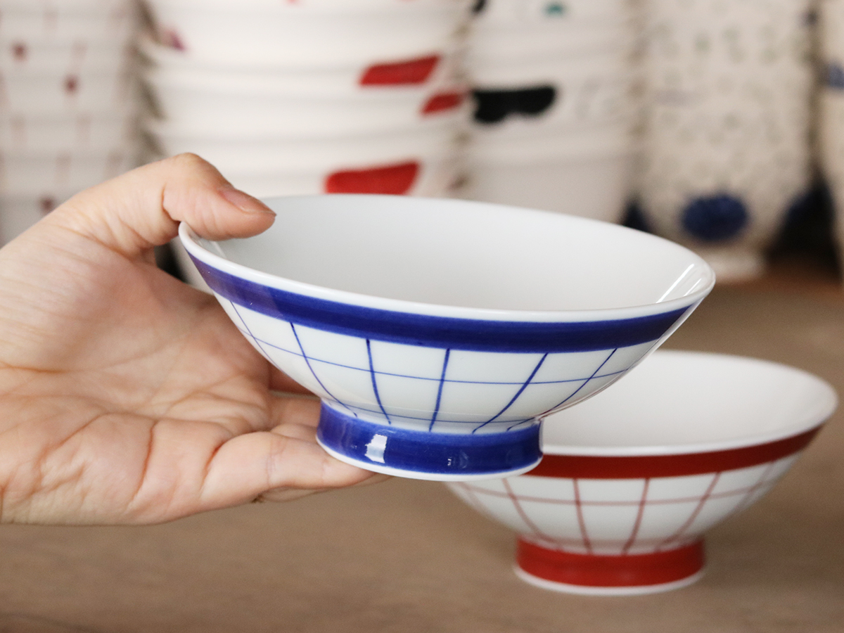 春慶塗手アンティーク鉢&有田焼き(お茶吞茶碗4客) 春慶塗手