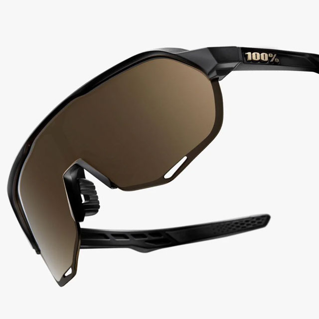 100％ S2スポーツサングラス マットブラックソフトゴールド Amazon.com