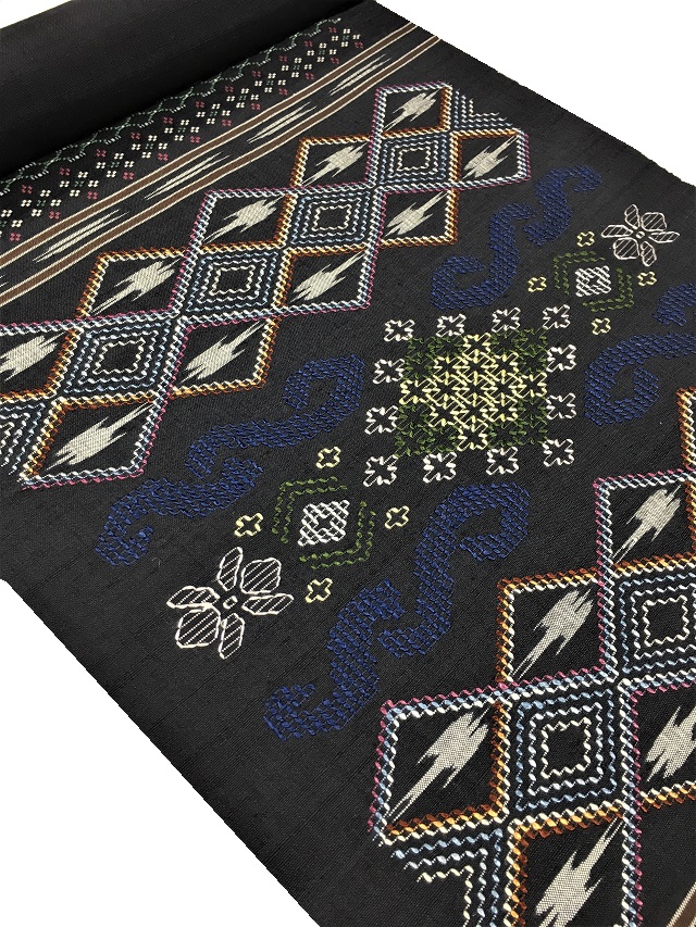 琉球読谷山花織 九寸名古屋帯 浦さやか ティバナ｜着物専門店