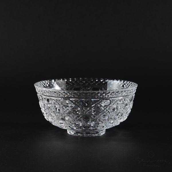 未使用】変り皿 チェコスロバキア製 クリスタル ダイヤカットグラス