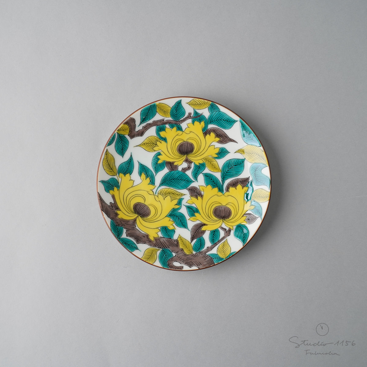 ♢江戸時代前期 古九谷 五彩九谷 小皿 珍物 珍品 古九谷様式 古美術品