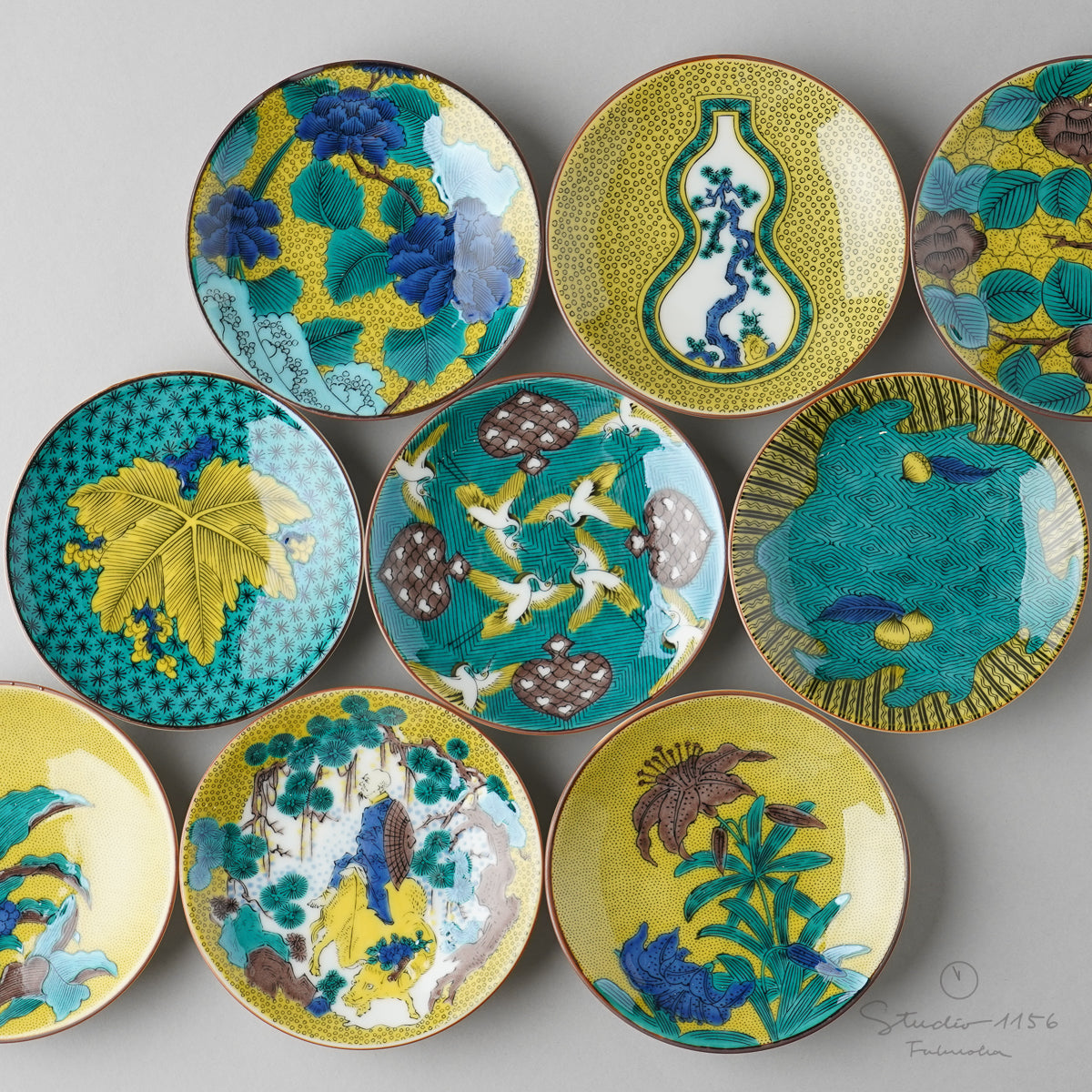 古九谷様式～葡萄に蝶文様、五寸皿 【公式通販】