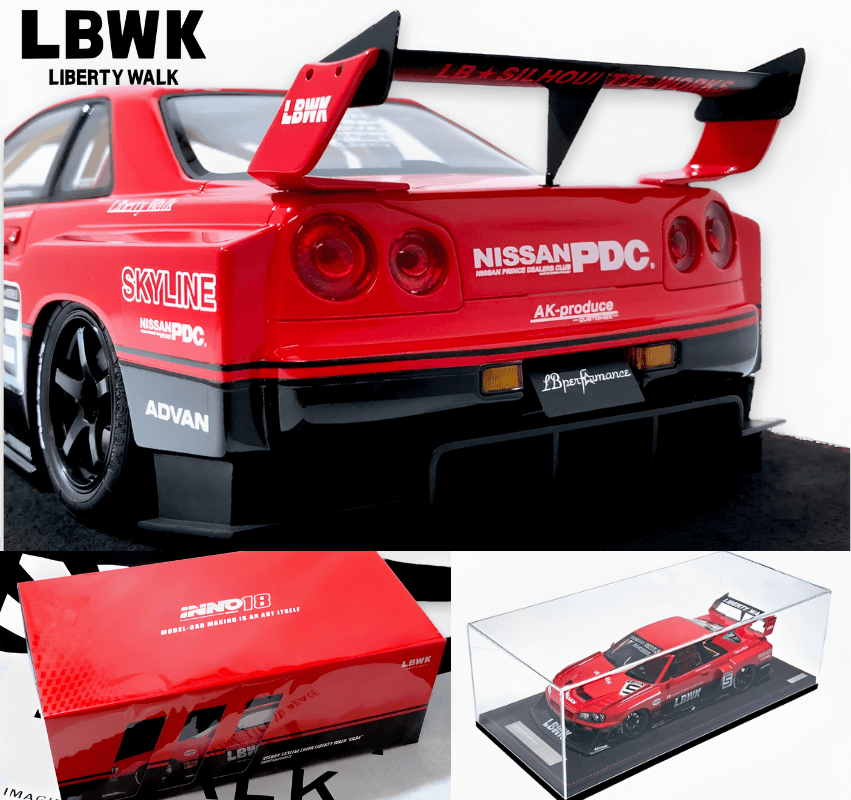 1/18スケール INNO Models「LB-ER34 Super Silhoutte NISSAN SKYLINE
