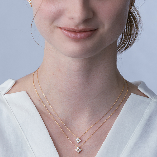 BRIGHTEST STAR DIAMOND NECKLACE(L)(1ZN0998)K18 ネックレス｜スター