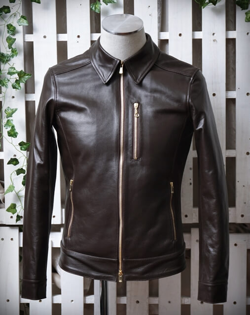 専用 Lounge Lizard 襟付 ライダース レザー ホース 逆八の字 専用