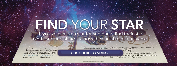 Find-My-Star - International Star Registry - Name a Star