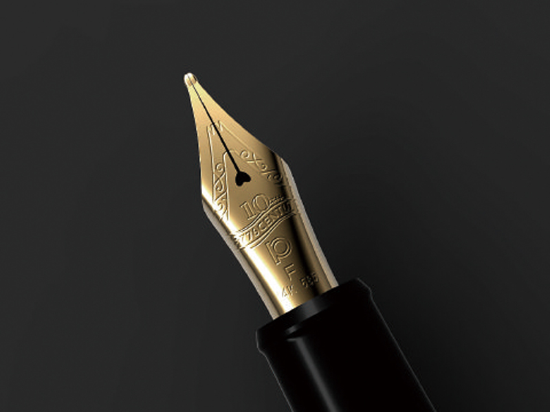 PLATINUM 万年筆 K14WG 専用ケース付き