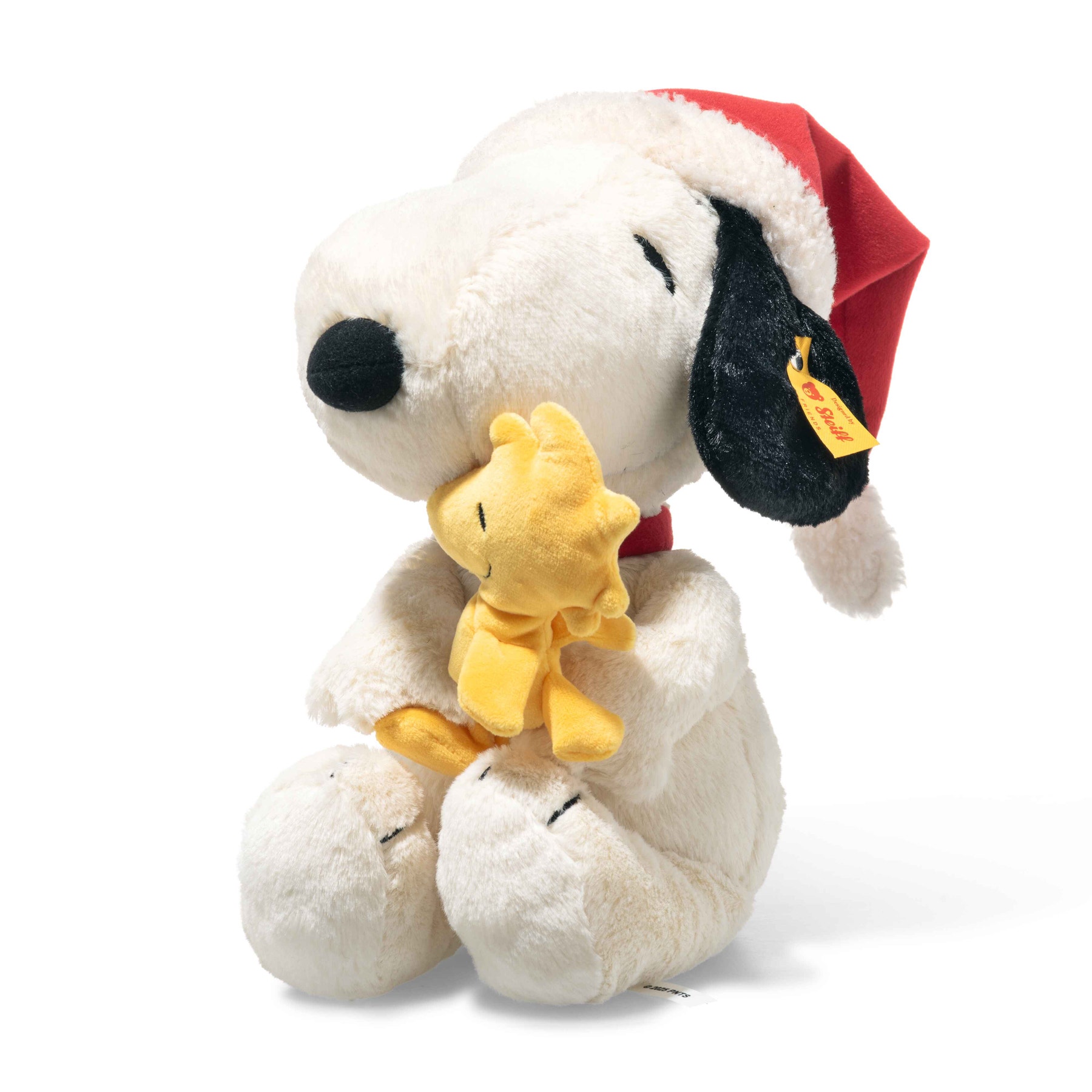 Snoopy Christmas with Woodstock in Santa hat, 12 in, multicolored