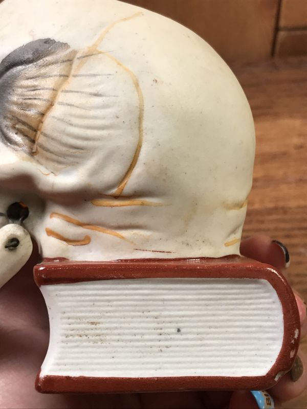 50'S☆スカル☆タンカード☆スカルオンブック☆置物☆髑髏☆ビアマグ