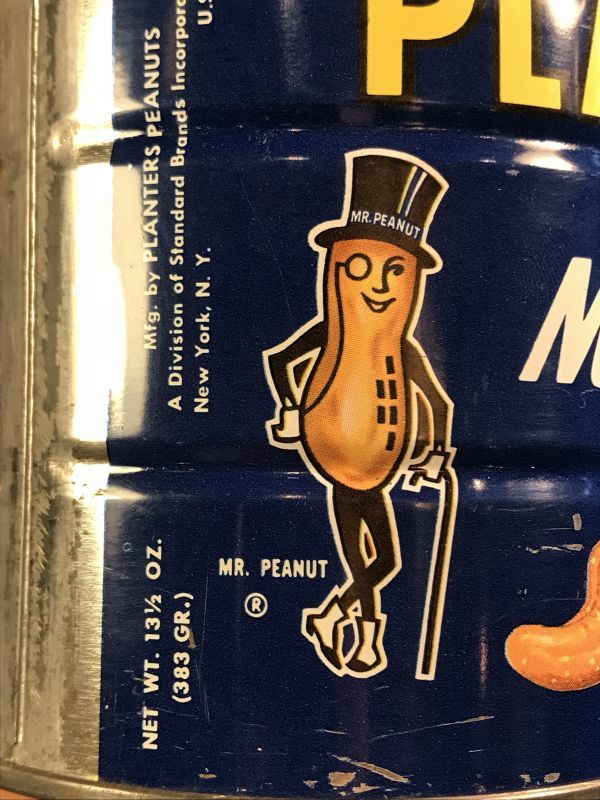 Planters Mr Peanut “Mixed Nuts” Tin Can ミスターピーナッツ