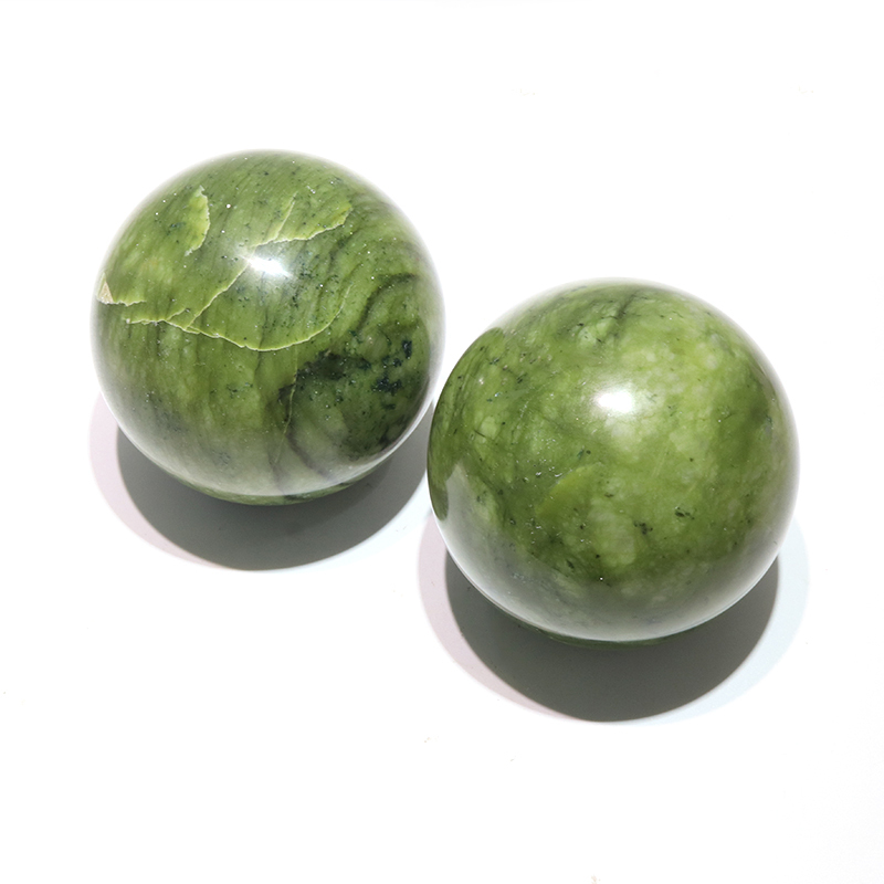 置物 丸玉 岫岩玉 約10cm 中国産 ヒーリング リラックス 厄除け