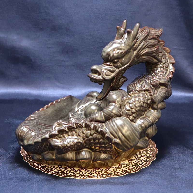 銅細工 盤竜香炉 博山炉 香道具 装飾品 工芸品 美術品 置物