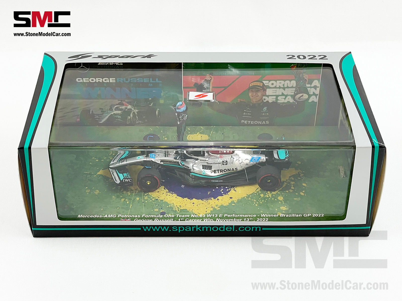 2022 F1 Mercedes W13 #63 George Russell Brazil GP 1st Win Spark 1