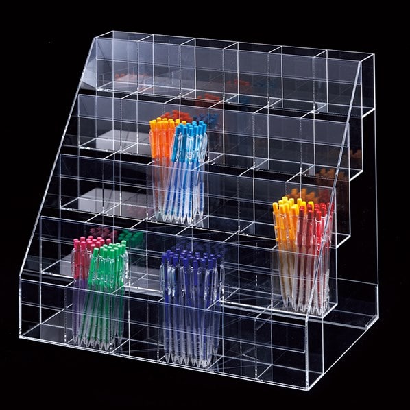 透明アクリル筆記具陳列ケース 4列3段