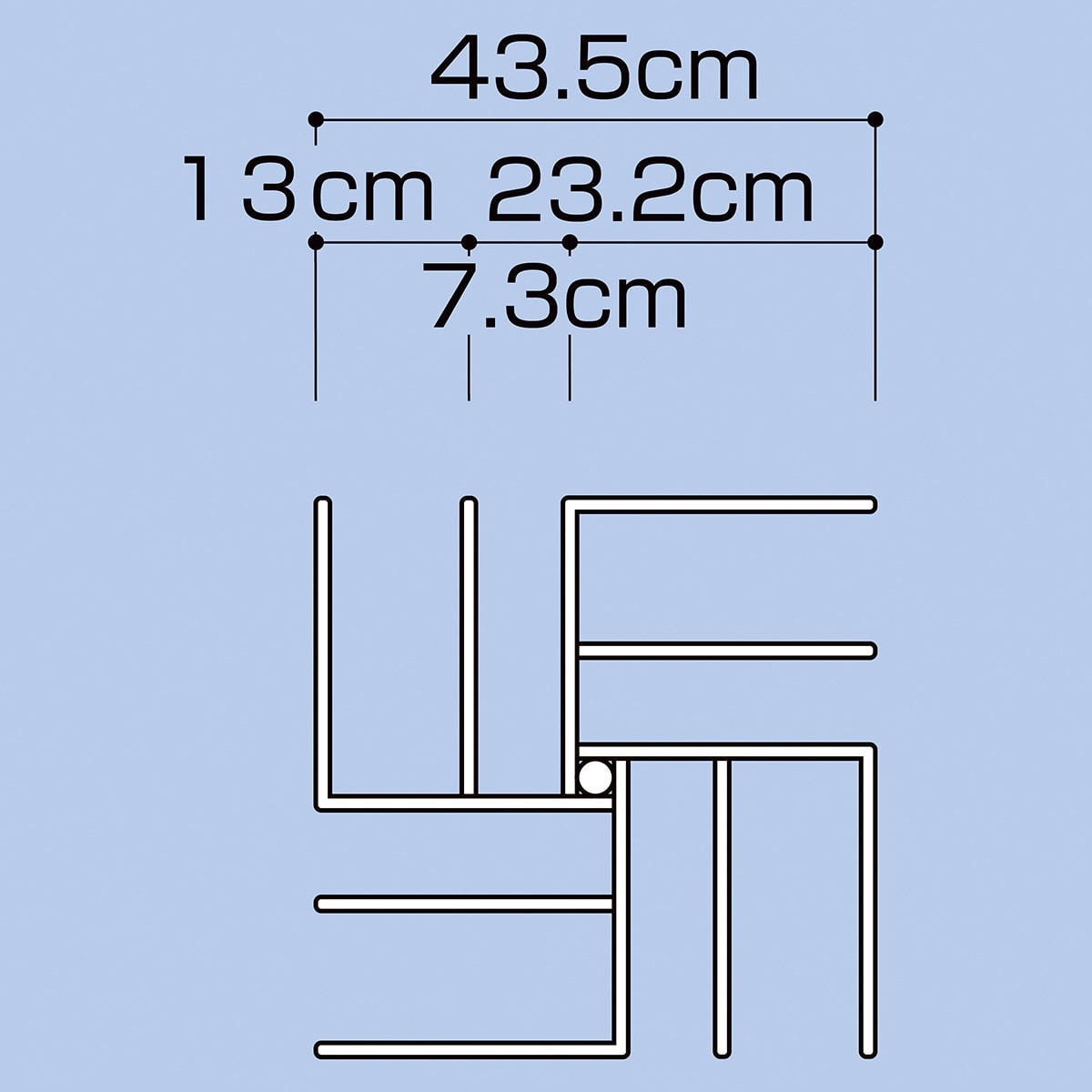 卍4段回転小物掛け〔ストエキオリジナル〕 ホワイト