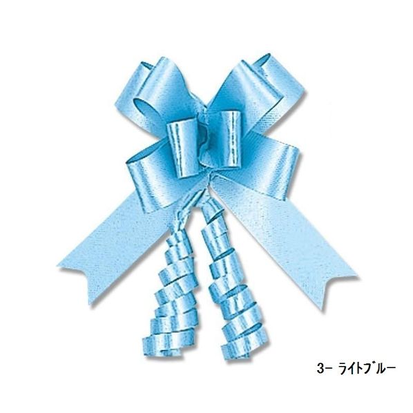 50本】川崎リボン工業 リボンボウ 15mm幅×35cm ワンタッチリボン ピンク