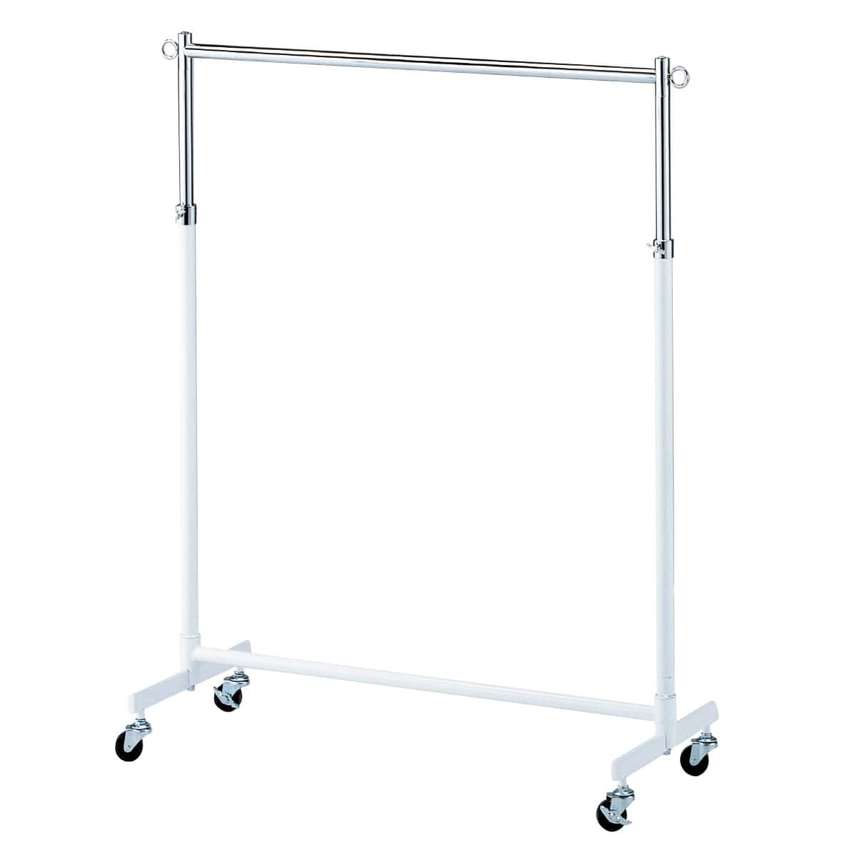 重量用1段ハンガーラック ホワイト 幅90cmタイプ