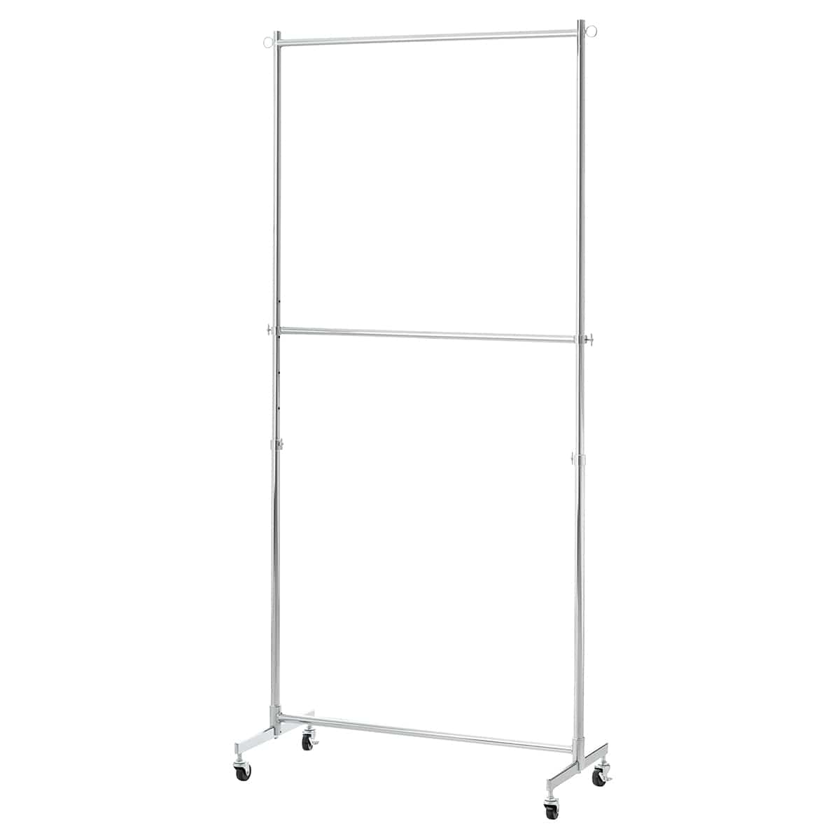 重量用2段ハンガーラック クローム〔ストエキオリジナル〕 幅90cmタイプ