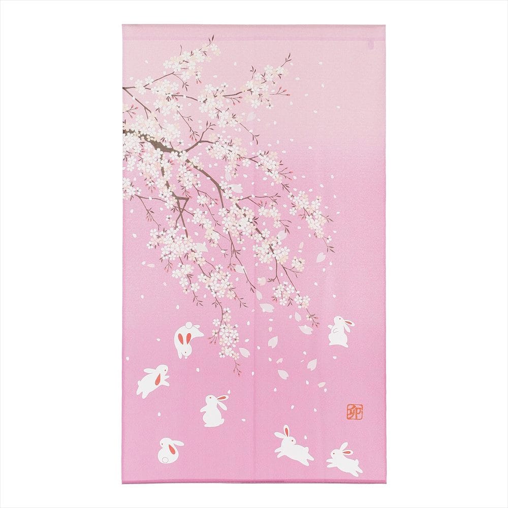 価格変更 スキルスクリーン 花と門 のれん 85cm×120cm【完成品