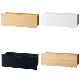 深型収納トロッコ 幅90cm用〔ストエキオリジナル〕 エクリュ