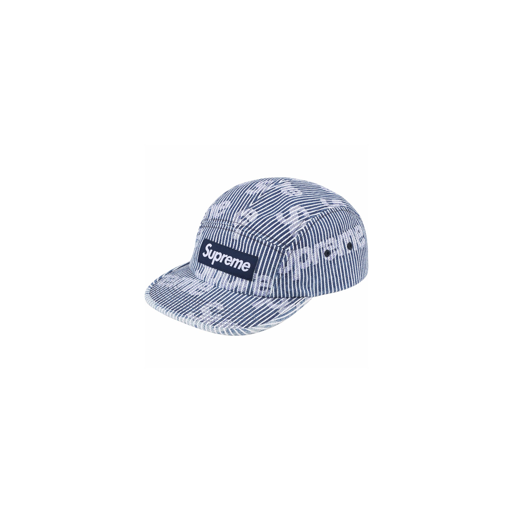supreme Denim Camp Cap stripe