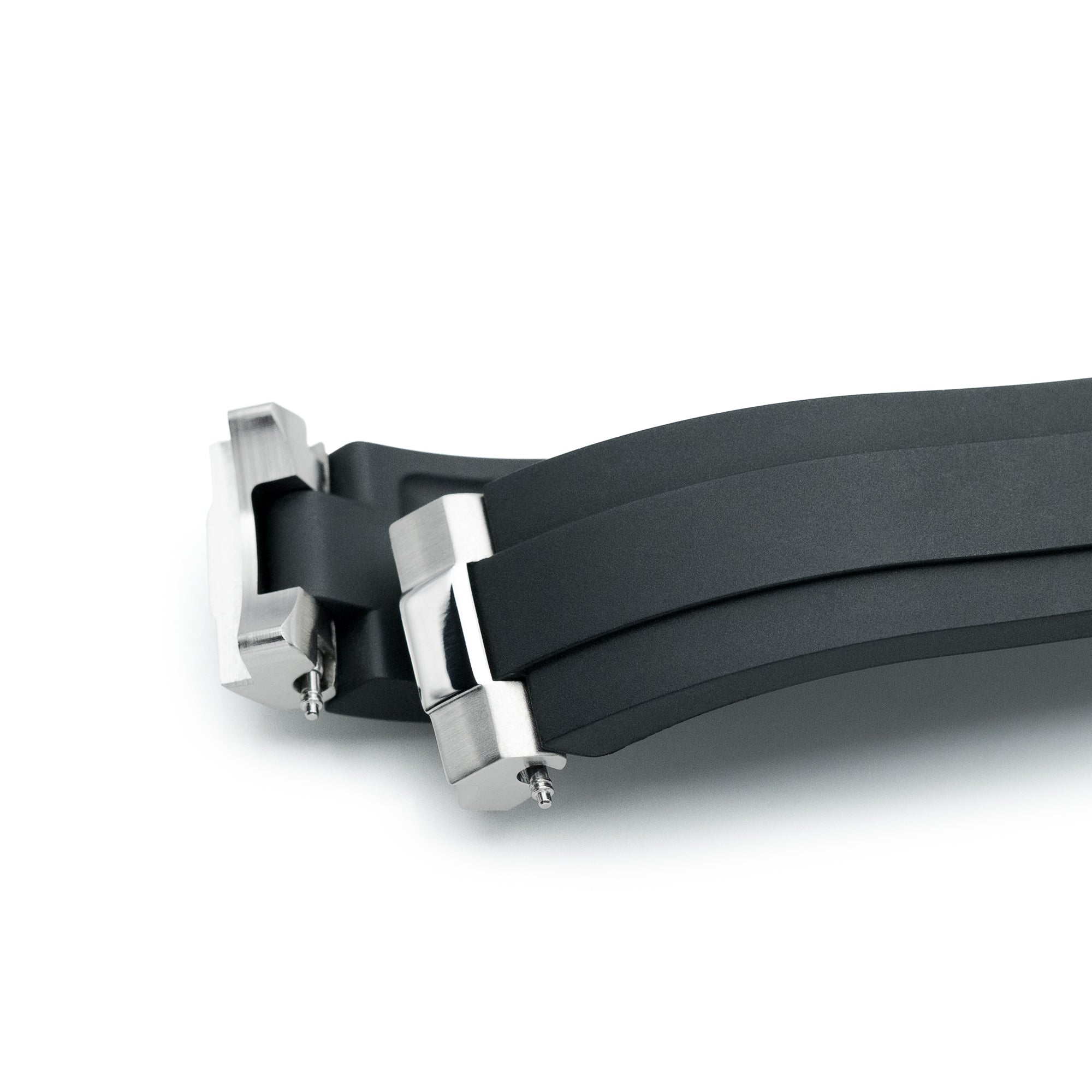 20mm Crafter Blue FKM Strap with Curved End Links For Seiko 63Mas