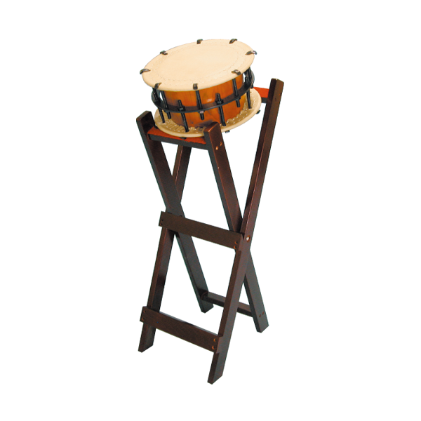 諏訪工芸 締太鼓 30cm 木製座り台座 バチ付 和太鼓 和楽器 打楽器 祭り