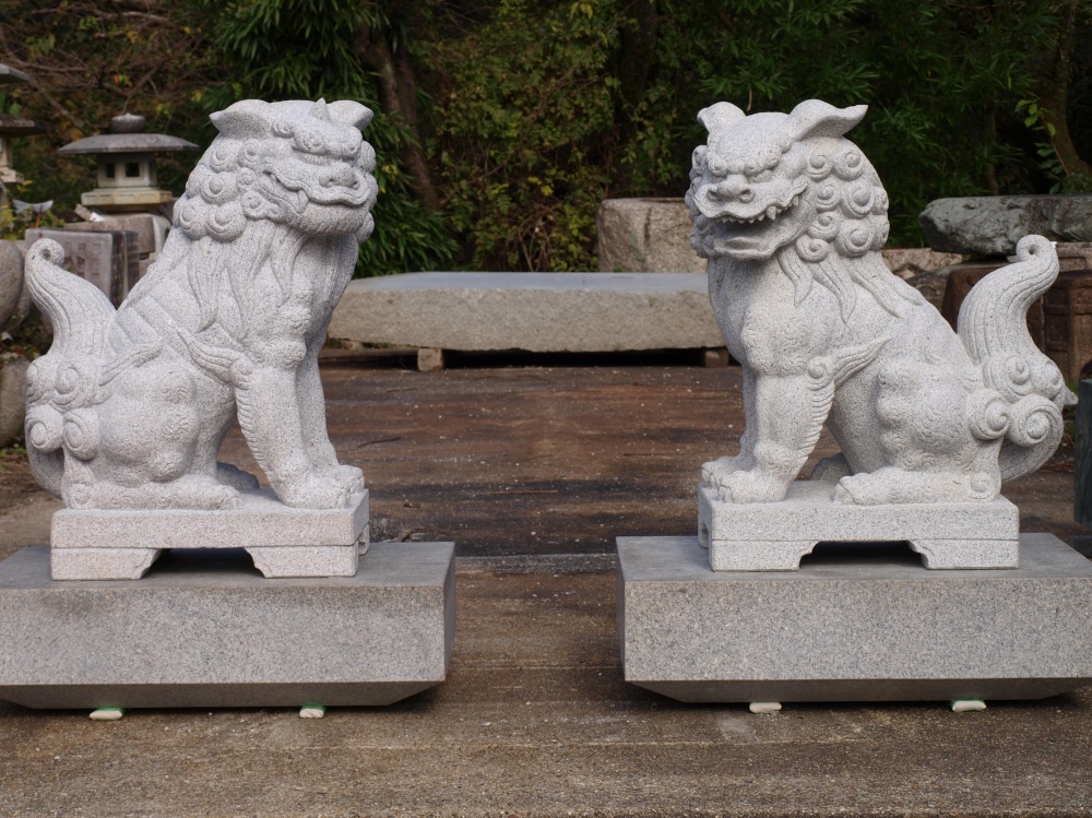 獅子狛犬の製品案内愛知県岡崎市の石灯篭・水鉢蹲など石材製品の製造
