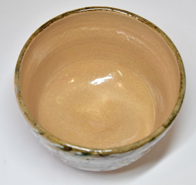 加藤 利昇作 乾山 雪に南天画茶碗 法隆寺 中宮寺書付 すいぎょく園