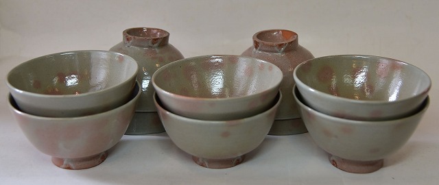 楽山窯 清水比呂志 茶碗 御本数茶碗 10客 楽山窯 清水比呂志作 すい