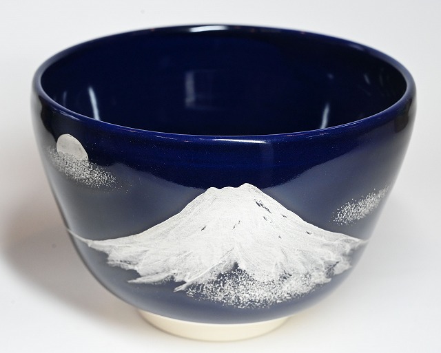 茶碗 瑠璃釉 富士 八木海峰作 すいぎょく園｜創業百年、お茶の「すい