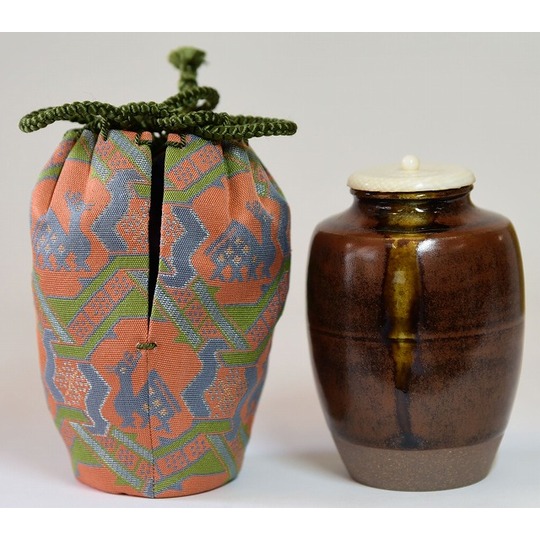 高取焼 高取喜恵 肩衡 茶入 茶道具 骨董品 294 高取焼 肩衝茶入