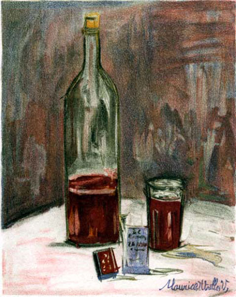 モーリス・ユトリロ モンマルトルベキュ：夕暮れのモンマルトル 雪の