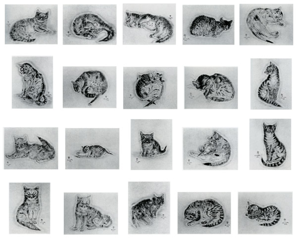 藤田嗣治(レオナール藤田)猫の本「アオラ」刷り番号147です。