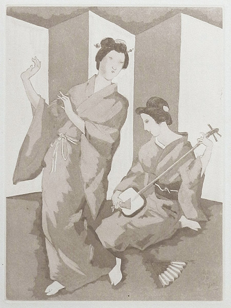 藤田嗣治作品紹介｜お梅さんの三度目の青春：お座敷（スイート版