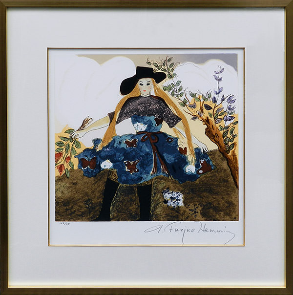 ☆ フジ子ヘミング ◇ シルクスクリーン ◇ スウェーデンの歌 ◇ 直筆