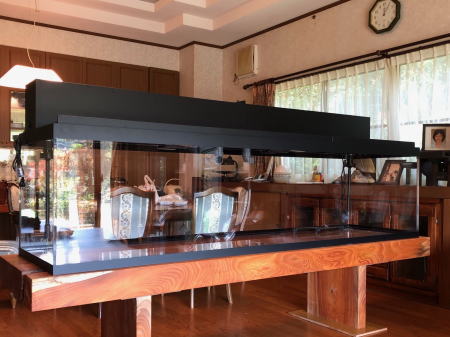 福島県いわき市 E 様 2400×600×600 大型アクリル水槽設備