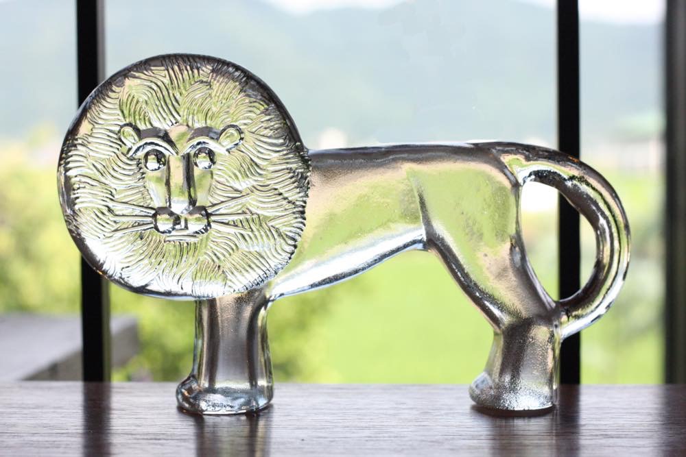 Kosta Boda コスタボダ ガラスのオブジェ ライオン 超特大サイズ