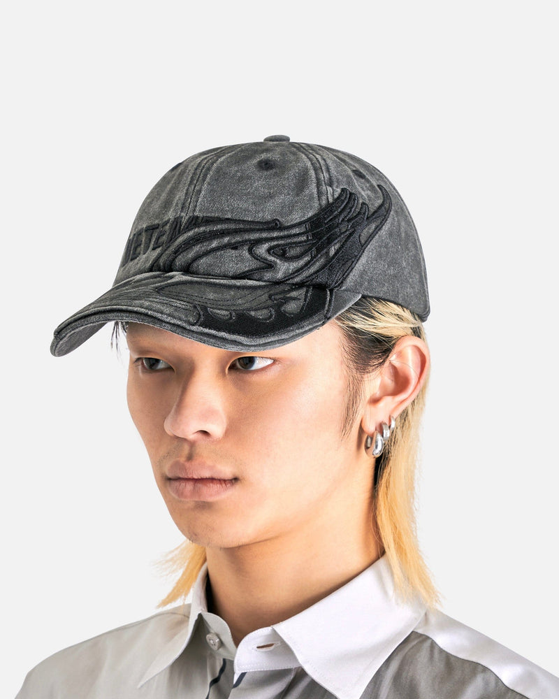 Flame Logo Cap in Washed Black – SVRN