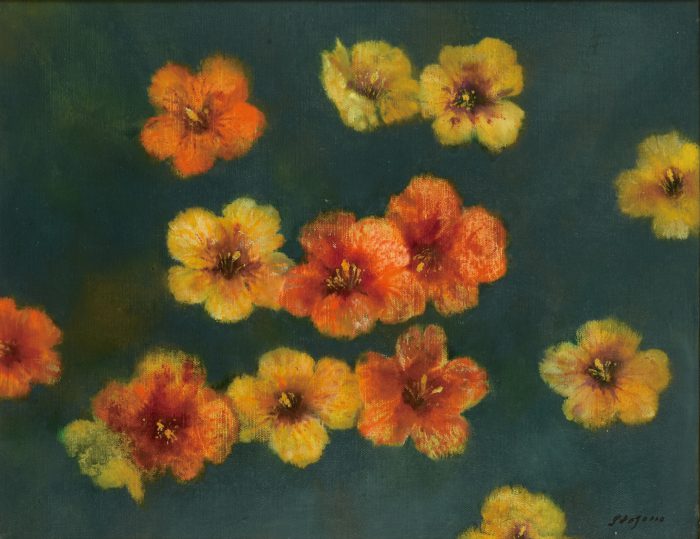 糸園和三郎、花、希少画集画、新品高級額、額装付、状態良好2025年最新