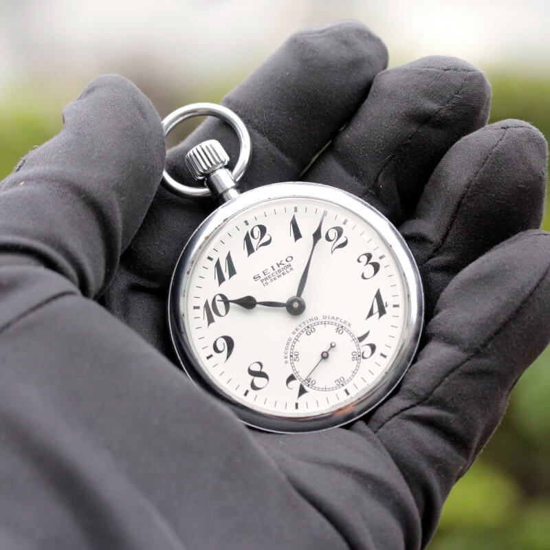 昭和19セイコー鉄道時計/15石/秒針止め機能/絶版時計/オーバーホール済