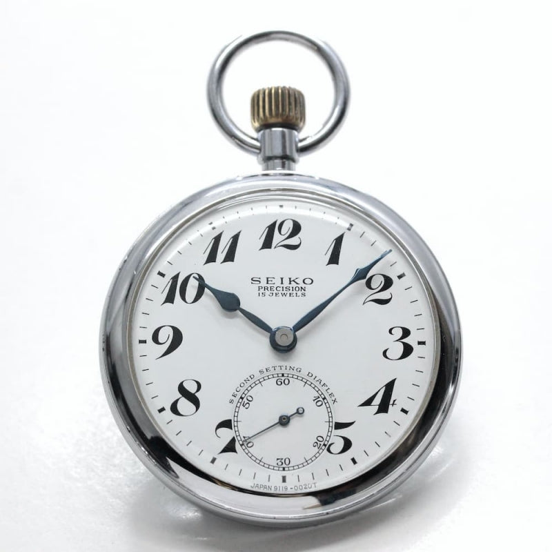 昭和41年の19セイコー鉄道時計/15石/秒針止め機能/絶版時計/19seiko