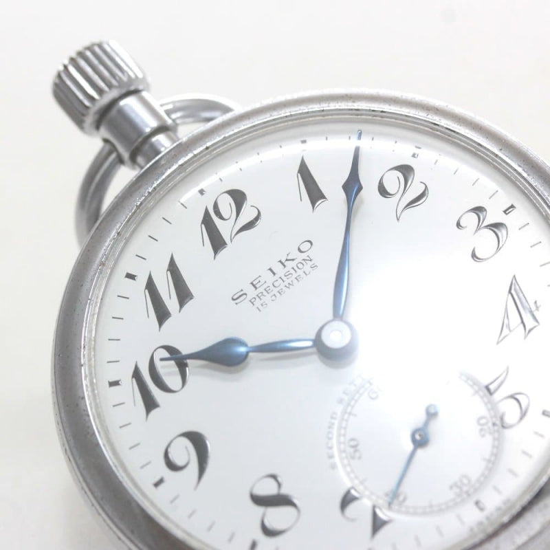 昭和の19セイコー鉄道時計/国鉄四国/15石/秒針止め機能/絶版時計