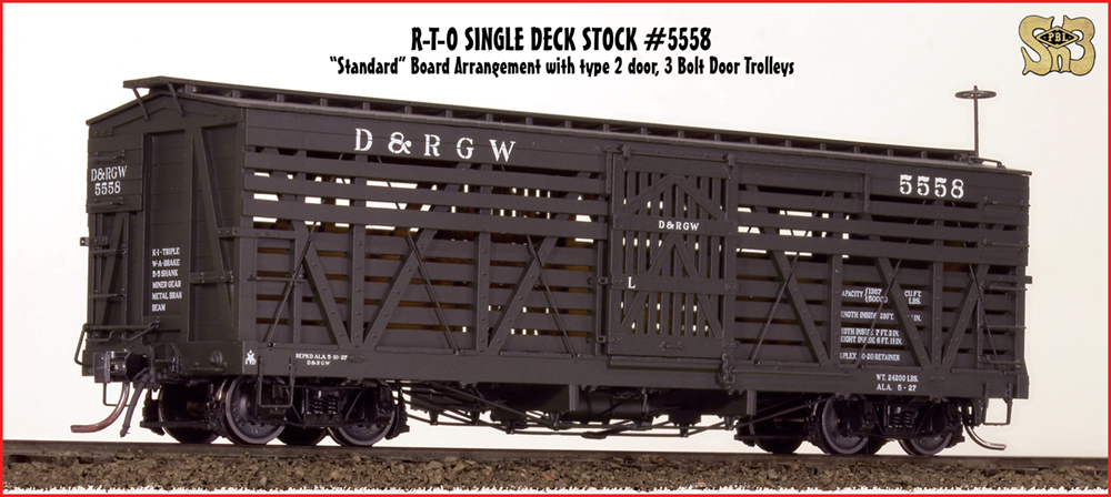 Diecast HOn3 Model Trains HOn3 Rail Line D&RGW 5500 Series Stock