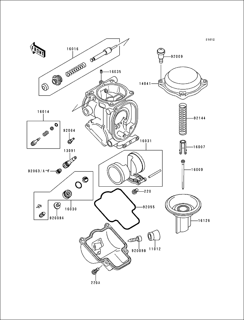 Powersports Kawasaki - ZX750 (NINJA ZX7R) 1998 - Carburetor Parts