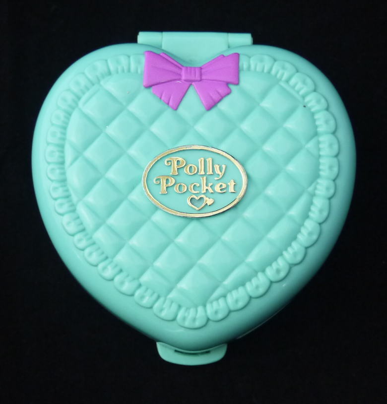 ポーリーポケット•ベビールーム・コンパクト•ハート型•パステルブルー