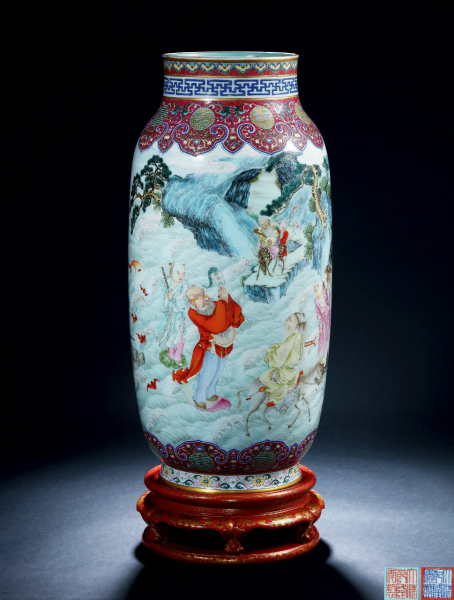 中国古美術・旧蔵の磁器・三彩の紙槌瓶・陶芸・置物・茶道具・